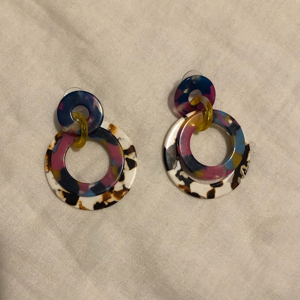 Lele Sadoughi Banded Hoop Earring